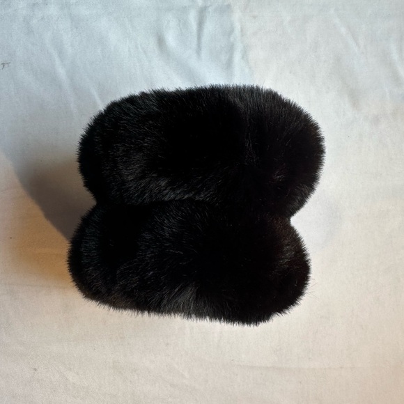 Chic Black Faux Fur Earmuffs - Picture 2 of 5